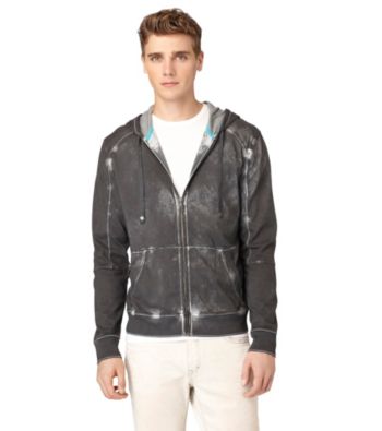 Calvin Klein Jeans® Men's Black Wash Full Zip Hoody