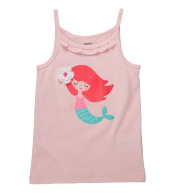 Carter's® Girls' 2T-6X Light Pink Mermaid Printed Tank