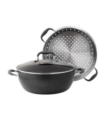 Anolon® Advanced 7.5-Quart Covered Casserole with Stainless Steel Steamer Insert
