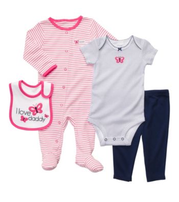 Carter's® Baby Girls' Pink 4-pc. Butterfly Layette Set