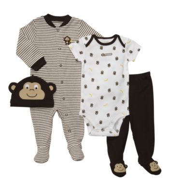 Carter's® Baby Boys' Brown 4-pc. Monkey Layette Set