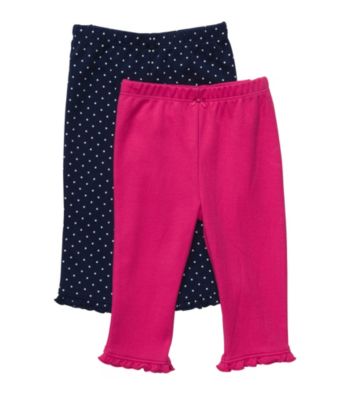 Carter's® Baby Girls' Navy Dot/Bright Pink 2-pk. Pants