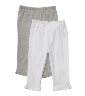 Carter's® Baby Girls' Heather Grey/White 2-pk. Pants