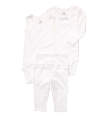 Carter's® Baby Girls' Ivory 3-pc. Pants Set