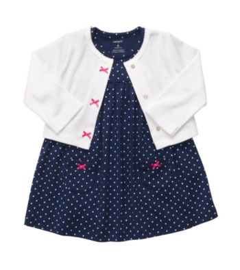 Carter's® Baby Girls' Navy 2-pc. Dot Dress Set