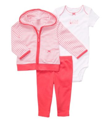 Carter's® Baby Girls' Coral 3-pc. Cardigan Set