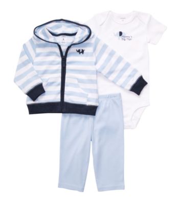 Carter's® Baby Boys' Blue 3-pc. Striped Cardigan Set