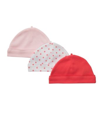 Carter's® Baby Girls' Coral/Pink 3-pk. Caps