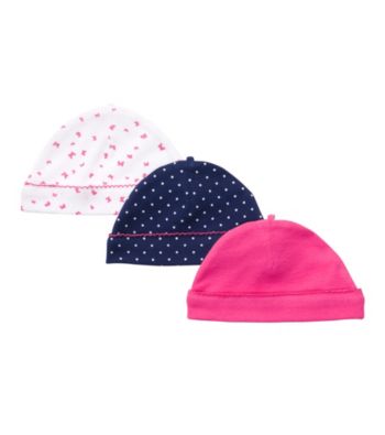Carter's® Baby Girls' Navy Blue/Pink 3-pk. Caps