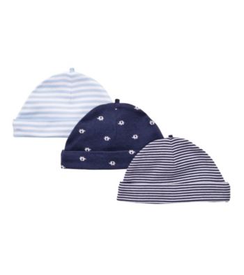 Carter's® Baby Boys' Navy 3-pk. Elephant Caps