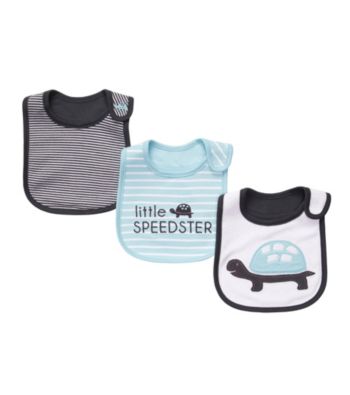 Carter's® Baby Boys' Blue/Gray 3-pk. Turtle Bibs