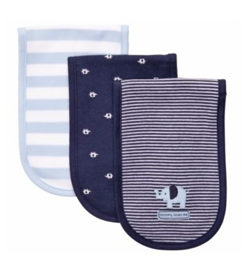 Carter's® Baby Boys' Blue/Navy 3-pk. Elephant Burp Cloths