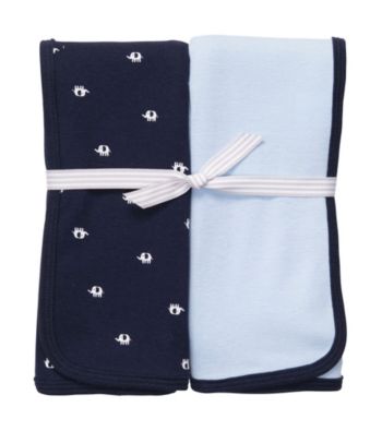Carter's® Baby Boys' Navy Blue 2-pk. Elephant Swaddle Blankets