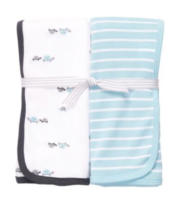 Carter's® Baby Boys' Blue 2-pk. Turtle Swaddle Blankets