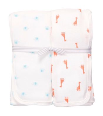 Carter's® Baby White 2-pk. Animal Print Swaddle Blankets