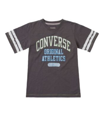 Converse® Boys' 8-20 Short Sleeve Grey V-Neck Tee