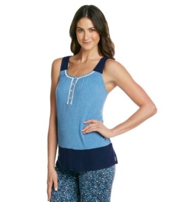 DKNY® Knit Banded Tank Top - Baltic Blue