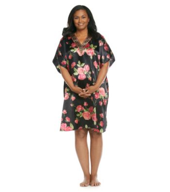 Winlar® Short Caftan - Black Roses