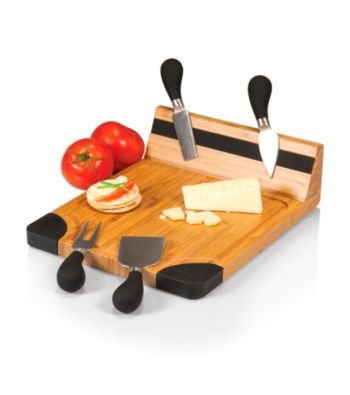 Picnic Time® Artisan Natural Wood Cutting Board with Cheese Tools