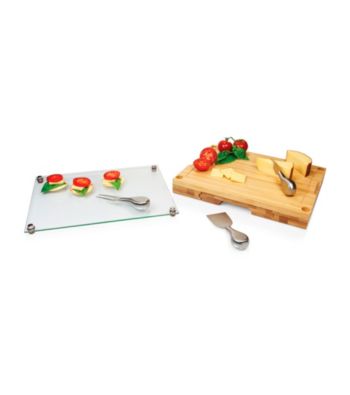 Picnic Time® Concerto Bamboo Wood Cutting Board with Stainless Tools