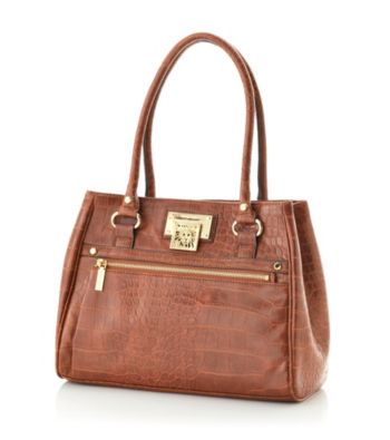 AK Anne Klein® Saddle Alligator Alley Satchel