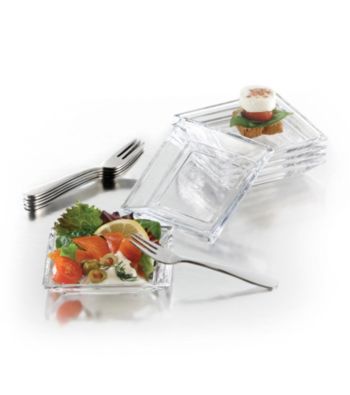 LivingQuarters Tastings 12-pc. Mini Plates and Forks