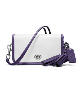COACH LEGACY ARCHIVAL TWO-TONE LEATHER PENNY SHOULDER PURSE