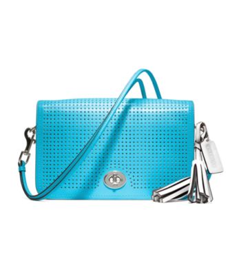 COACH LEGACY PERFORATED LEATHER PENELOPE SHOULDER PURSE