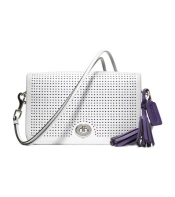 COACH LEGACY PERFORATED LEATHER PENELOPE SHOULDER PURSE