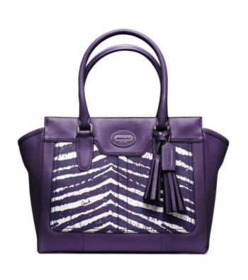 COACH LEGACY ZEBRA PRINT MEDIUM CANDACE CARRYALL