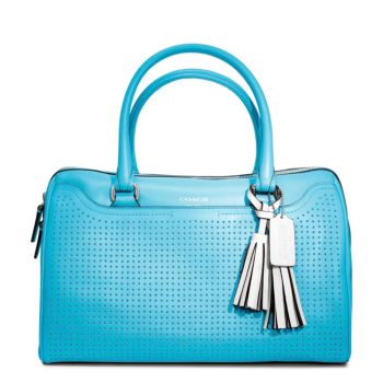 COACH LEGACY PERFORATED LEATHER HALEY SATCHEL