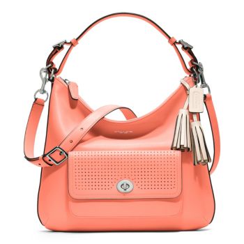 COACH LEGACY PERFORATED LEATHER COURTENAY HOBO