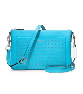 COACH LEGACY PERFORATED LEATHER EAST/WEST SWINGPACK
