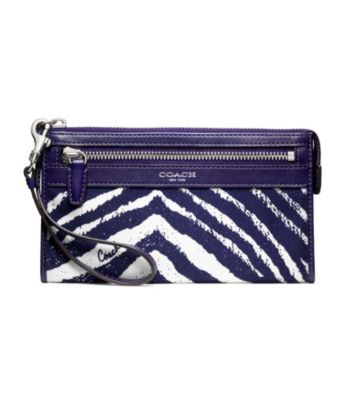 COACH LEGACY ZEBRA PRINT ZIPPY WALLET