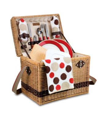 Picnic Time® Yellowstone - Moka Willow Picnic Basket
