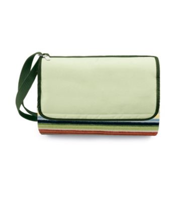 Picnic Time® Striped Riviera Water-resistant Blanket in Compact Carry Tote