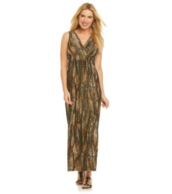 Notations® Allover Snakeskin Print Maxi Dress