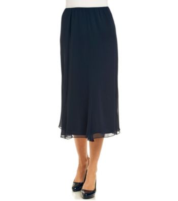 Alex Evenings Chiffon T-Length Skirt