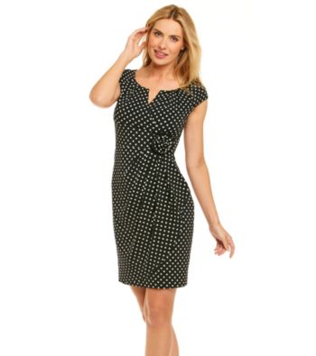 Adrianna Papell® Rosette Polka Dot Dress