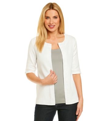 Rafaella® White Cardigan With Lace