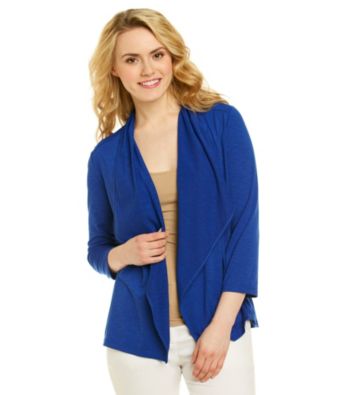 Rafaella® Solid Drapey Slub Cardigan