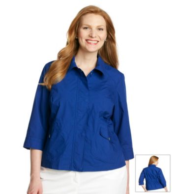 Laura Ashley® Plus Size Cinched Back Jacket