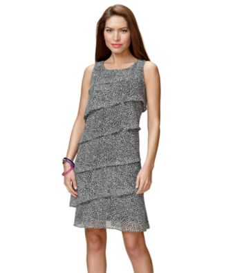Jessica Howard® Dot Printed Tiered Dress