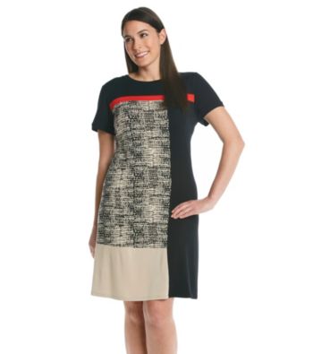 Calvin Klein Plus Size Colorblock T-Shirt Dress