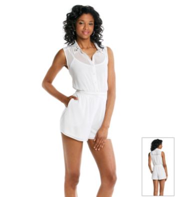 XOXO® Juniors' Jeweled Romper