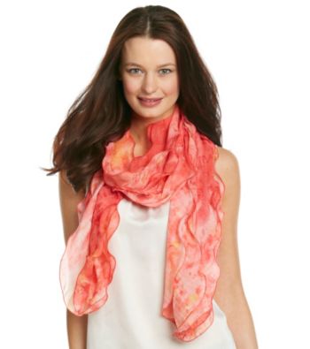 Basha Blue Ruffle Edge Neckwrap