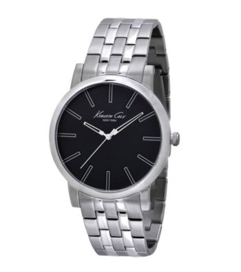 Kenneth Cole New York® Men's Slim Line Stainless Steel Black Dial Watch