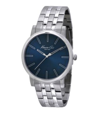 Kenneth Cole New York® Men's Slim Line Stainless Steel Dark Blue Dial Watch