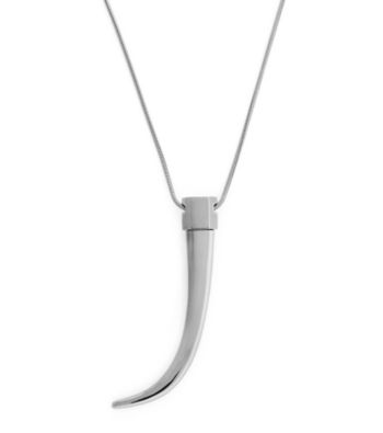 Vince Camuto™ Silvertone Horn Pendant Necklace