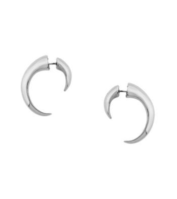 Vince Camuto™ By the Horns Silvertone Through Earrings
